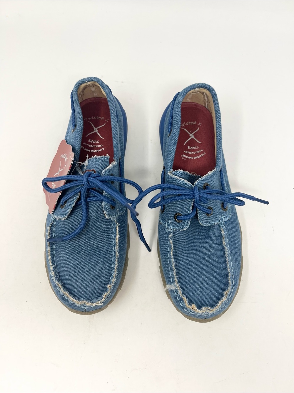 TWISTED X NWT Chambray Denim Slip On Driving Loafer Boat Shoe Women’s Size 6